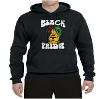 Wild Bobby Black Pride Lion Black Pride Unise Graphic Hoodie Sweatshirt, Black, XX-Clarge