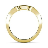 IOLITE и диамантен годежен пръстен и сватбена лента 1. CT TW в 14K жълто злато.size 4.5