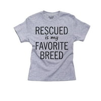 Спасена е любимата ми порода - памучна младежка сива тениска на любимеца на животните