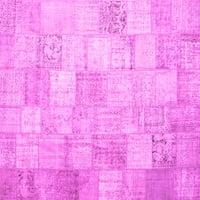 Ahgly Company Indoor Square Pachwork Pink Prisomal Area Rugs, 4 'квадрат