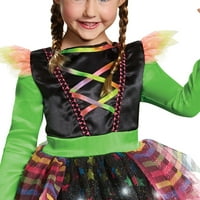Хелоуин малко дете момичета светят вещица костюм от начин да празнуват, 3-парче, Размер
