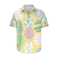 Cllios Хавайски ризи за мъже Лятна печат Плажна риза Небрежно късо ръкави ризи бутон надолу по боулинг риза отгоре за плаж парти