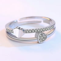 Lroplie пръстени за жени момичета обичат сърцето отваряне на творчески бижута Предложение за рожден ден Булчински годежен парти пръстен Пръстен Подаръци