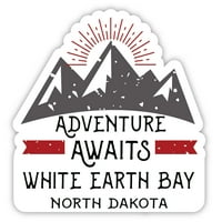 Бяла Земя Залив Северна Дакота Сувенир Винил Стикер Приключение Очаква Дизайн