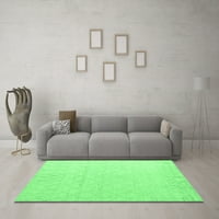 Ahgly Company Indoor Rectangle Solid Emerald Green Modern Area Rugs, 2 '4'