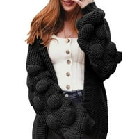 adviicd пуловер женски бутон надолу по врата шия с дълъг ръкав ребро плета жилетка за пуловери ежедневни
