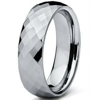 Мъжки многостранни волфрамов карбид сватбена лента с размер на пръстена 5