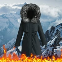 Зимни палта за жени с качулка плюс екстремно студено време изхранват ежедневни сгъстяващи якета за пухчета парка