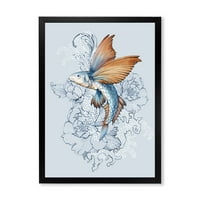 Дизайнарт' летящи риби и божури'