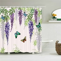Цветни красиви цветя птици душ завеса баня водоустойчив полиестер многоразмер 3D отпечатани завеси за душ в банята