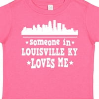 Inktastic Louisville Kentucky Някой обича ме подарък за малко дете или тениска за момиче