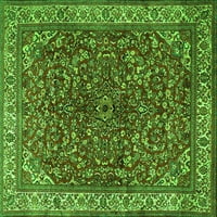 Ahgly Company Indoor Rectangle Persian Green Traditional Area Rugs, 2 '5'