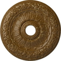 Екена Милуърк 24 од 4 ид 1 2 П Суиндън таван медальон, ръчно изрисуван махагон