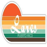 Lares Puerto Rico Sticker Retro Vintage Sunset City 70S Естетичен дизайн