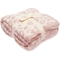Дива леопард хвърляне на меко одеяло супер мек уютен кабел плюшени одеяла за диван легло диван жени подарък b 130*180