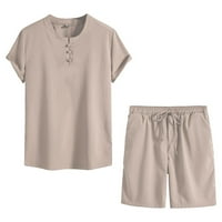Vedolay Men's Set ежедневни ризи с къси шорти на плаж за летни къси панталони