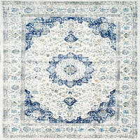 Винтидж персийски район килим 8 '10' синьо