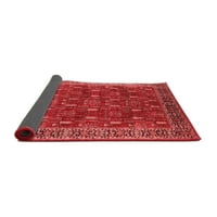 Ahgly Company Indoor Rectangle Oriental Red Traditional Area Rugs, 5 '8'