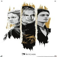 Netfli The Witcher Season - Trio Wall Poster с pushpins, 14.725 22.375