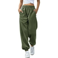 Женски дънни суитчъри за джоги панталони тренировки с висока талия с йога панталони с джобове