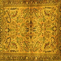 Агли Компания Машинно Пране Вътрешен Правоъгълник Персийски Жълто Традиционни Килими Площ, 7 '10'