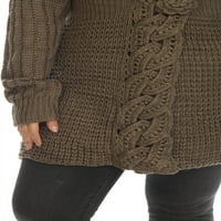 Просто мода жените Плюс размер плетен жилетка пуловер