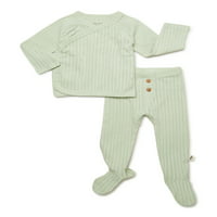 лесно-грахово бебе Био кимоно Топ и панталон, 2-парче, новородено-месец