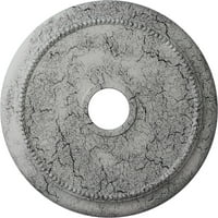 Екена Милуърк 1 8 од 3 8 ИД 1 4 П Крендон таван медальон, ръчно рисуван ултра чисто бял пращене