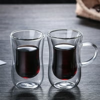 Черихоум стъклена чаша двойна стена дизайн прозрачна стъклена чаша за кафе за ресторант