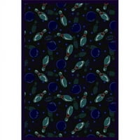 Retro Bowl Cool Blue Ft. In. Ft. In. Wearon Nylon Machine Tufted- Нарязана купчина спортен килим за килим