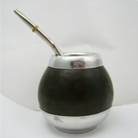 Мате чаша чаша чаша с кратуна на Yerba със слама бомбила ръчно изработена Deto Drink