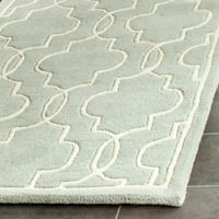 Чатъм ХТ723Е ръчно изработен сив килим от слонова кост