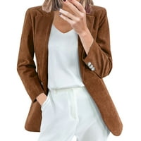adviicd дамски дамски жилетка темперамент тънък плътно цвят ежедневно яке с малък костюм дълъг палто