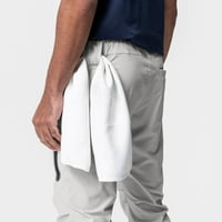 Мъжки ежедневни панталони големи и високи размери на панталоните с твърди цветове