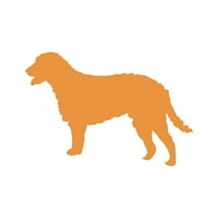 Къдраво покритие Ретривър стикер Декал щанцоване-самозалепващ винил-устойчив на атмосферни влияния-произведени в САЩ - много цвят и размери-куче куче домашен любимец