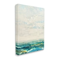 Ступел индустрии Абстрактен въздушен пейзаж пухкави облаци далечни полета живопис галерия увити платно печат стена изкуство, дизайн от Клер Кормани