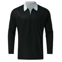 Akiihool Polo ризи за мъже Мъжки поло ризи Мъжки модерна форма на дълъг ръкав поло зимни поло ризи