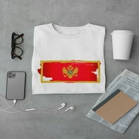 Боя на знамето на тениската на Черна гора мъже-изображения от Shutterstock, мъжки XX-Clarge