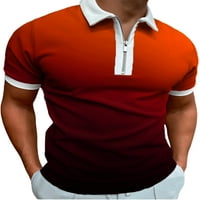 Merqwadd Мъжки ежедневни поло риза с цип с изключване на яка с късо ръкави тениски тениски върхове върхове