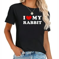 Обичам моя заек, аз сърце моята тениска за заек