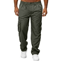 Мъжки ежедневни панталони Мъжки панталони с много джоба с право на крака спортни панталони за фитнес панталони