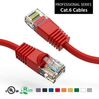 20 фута КАТ УТП Етернет мрежа стартиран кабел червен, пакет