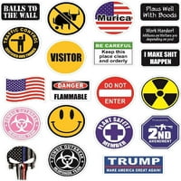 Задайте череп, забавен, Union, USA Flag, Trump, Hard Hat Stickers - забавни стикери