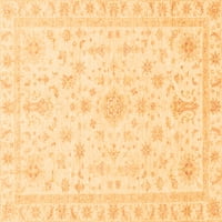 Ahgly Company Indoor Rectangle Oriental Orange Traditional Area Rugs, 8 '12'