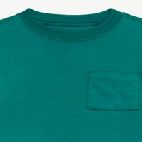 Безплатно Събрание Момчета Тениска С Дълъг Ръкав Джоб, Размери 4-18