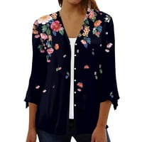 Кардигански пуловери за жени Miarhb Button Down Retro Floral Cardigan за Vep Tops Coverp, горещо розово XL