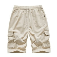 Плюс размер мъже товарни къси панталони Мъжки летни на открито Небрежни гащеризони плюс размер имат джобове за теглене на спортни шорти панталони с тънки панталони за разтягане на разчистване на хлабина