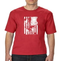 - Тениска на големи мъже - Американски флаг 4 юли