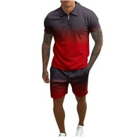 Какина с летни ризи За Мъже клирънс мъже ежедневни тениски с къс ръкав и Фит спортни шорти комплект