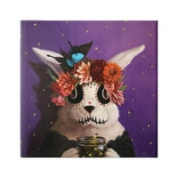 Ступел индустрии Цветен ден на мъртво лице боя зайче пеперуда платно стена изкуство, 30, дизайн от Лучия Хефернан